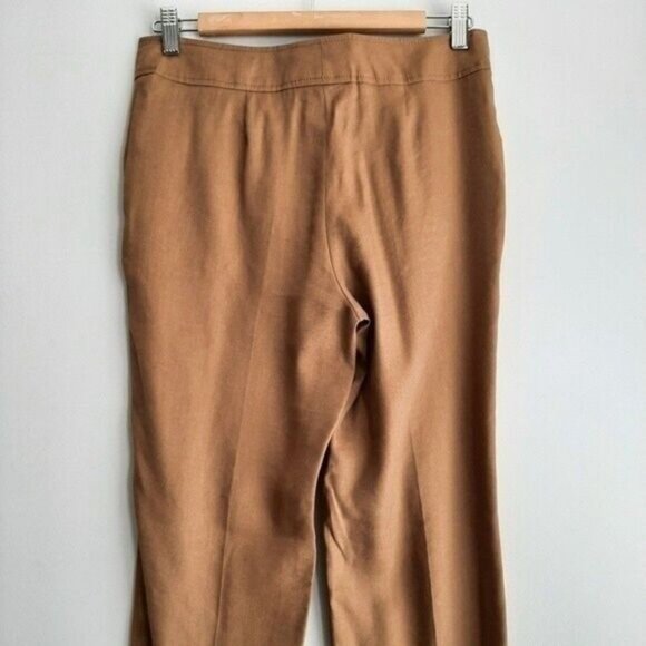 LUISA SPAGNOLI Linen Blend Light Dress Pants Tan Sz S | Eur 42 - Picture 6 of 10